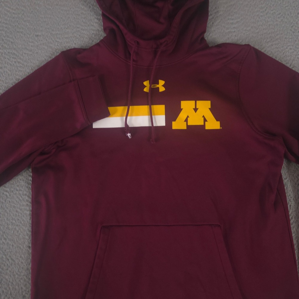 Under Armour Hoodie Mens Large Minnesota‎ Golden Gophers ColdGear Pullover NCAA